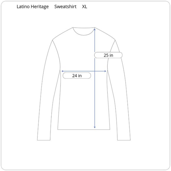 Latino Heritage Women's XL Poderosa Yellow Sweatshirt - Picture 2 of 8